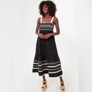 Black Ryleigh Ric Rac Sleeveless Dress size Med worn once